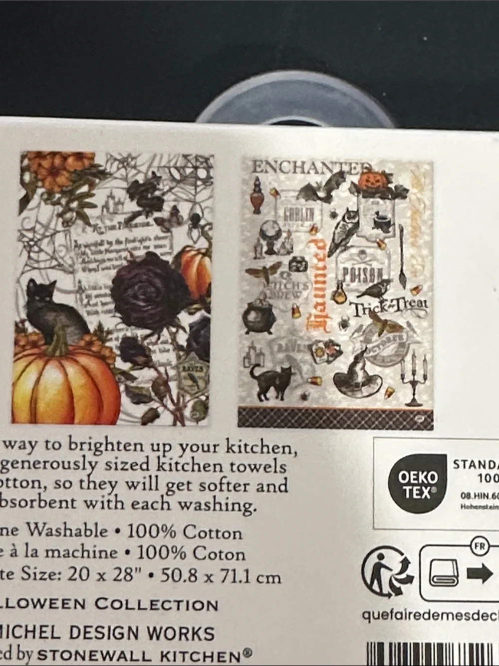 Michel design works set of 2 Halloween kitchen towel